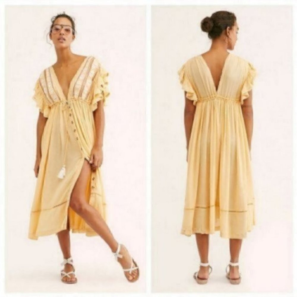 NWT Free people boho gypsy midi dress - Picture 4 of 8